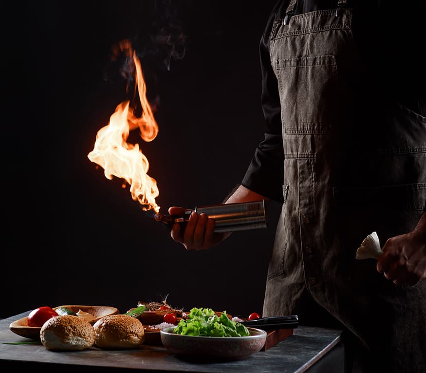 chef en una acción especial para eventos de moda